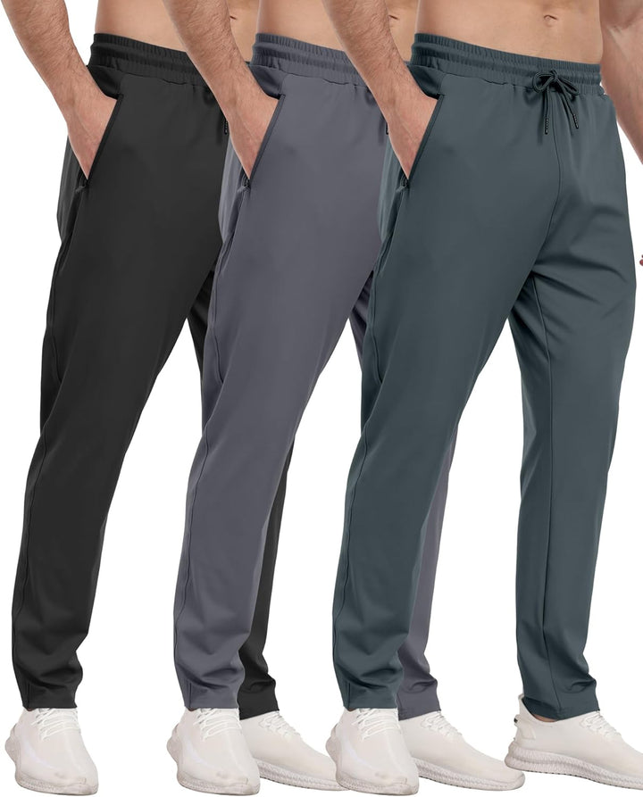 Dylan – 3-Pack Athletic Joggers with Zipper Pockets